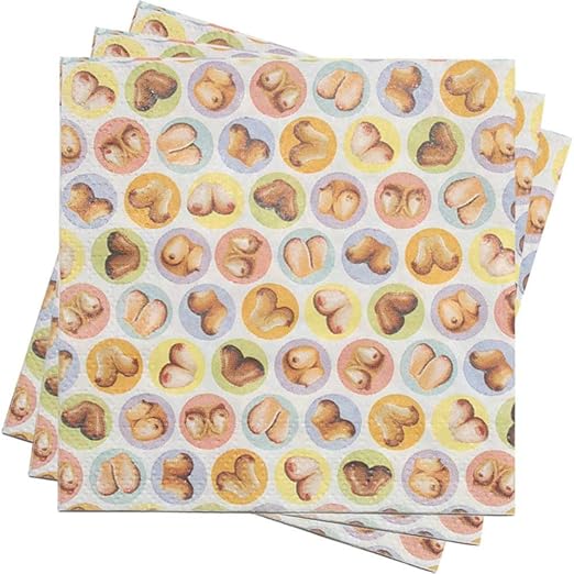 Dirty Napkins: Mini-Boob Style Napkins (8 X Pack) - Club X